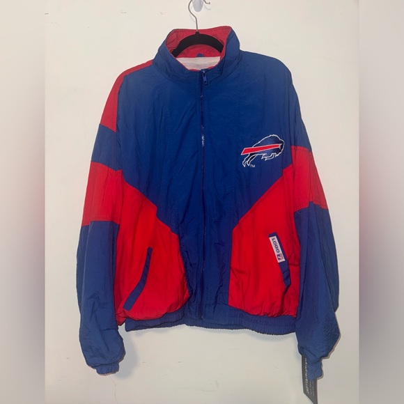 NWT Vintage 80s Rare Buffalo Bills Zip Up Jacket Logo 7 Men’s X Large XL NOS - Picture 1 of 9